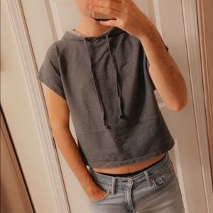 Avia Gray Cropped Hoodie